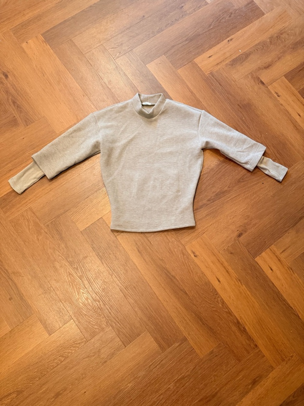 OGL Move Mock Neck Knit Top Women’s Neutral Minimalist Sweate